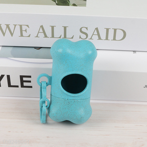 Top quality bone shape <em>pet</em> <em>dog</em> waste bag holder dispenser waste bag case