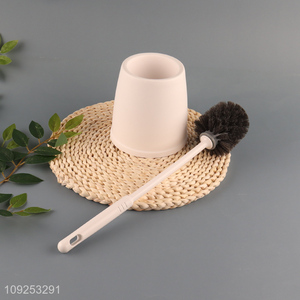Good Quality Long Handle Toilet <em>Bowl</em> Brush and Holder Set for Bathroom