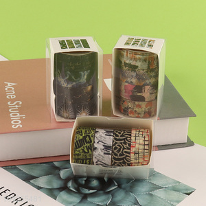 Hot Selling 4 Rolls Washi <em>Tape</em> Set Decorative Washi Tapes Set for Scrapbook Journals