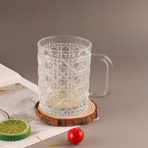 High Quality Drinking <em>Glass</em> Clear Water <em>Cup</em> Modern <em>Glass</em> with Handle