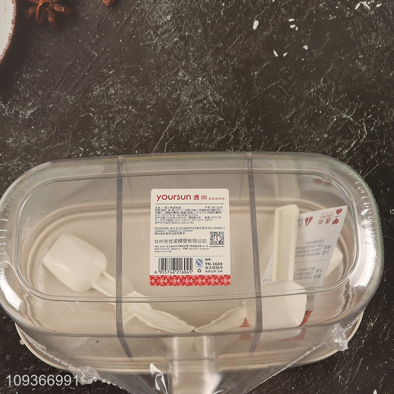 China factory 3compartment kitchen seasoning box with spoon